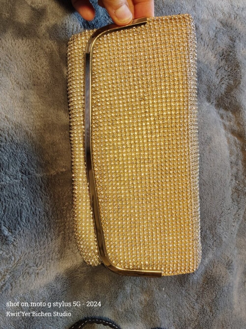 Gold Rhinestone sparkly Clutch Purse